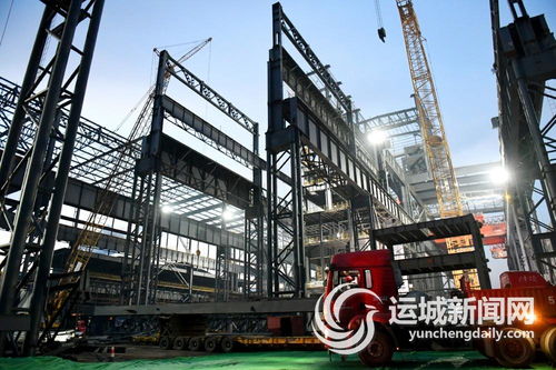 稷山縣銘福鋼鐵制品產能減量置換升級改造項目建設現場